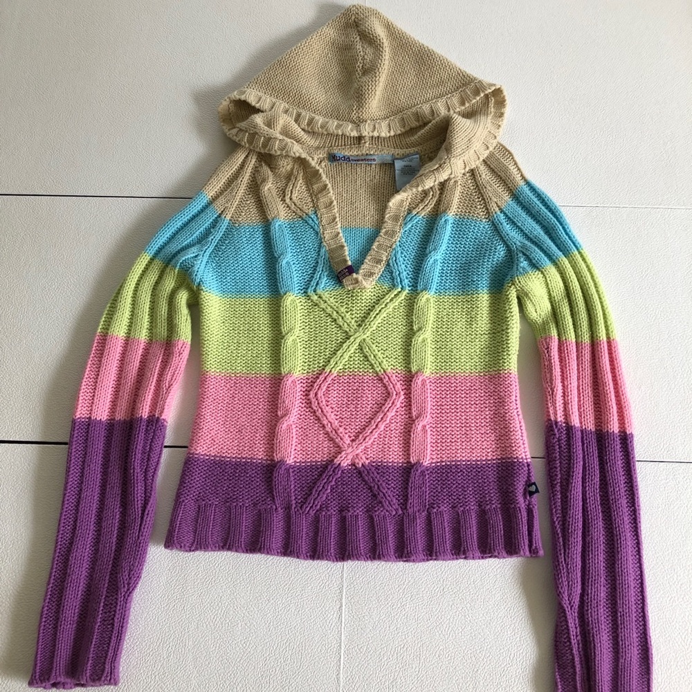 Mudd Multicolored Hooded Sweater